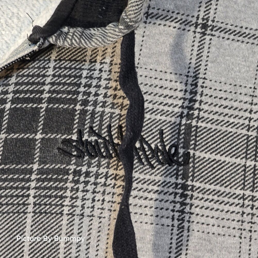 Y2K Vintage Southpole grey and black plaid full-zip hoodie - Picture 3 of 10